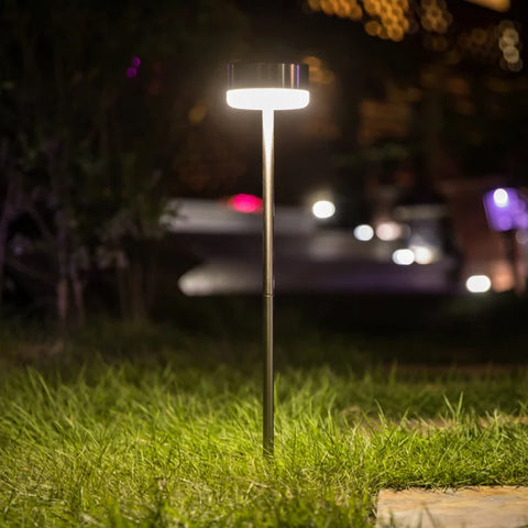 Set 4 X Lampa Solara Inox Taormina , Acumulator Incorporat , Violet