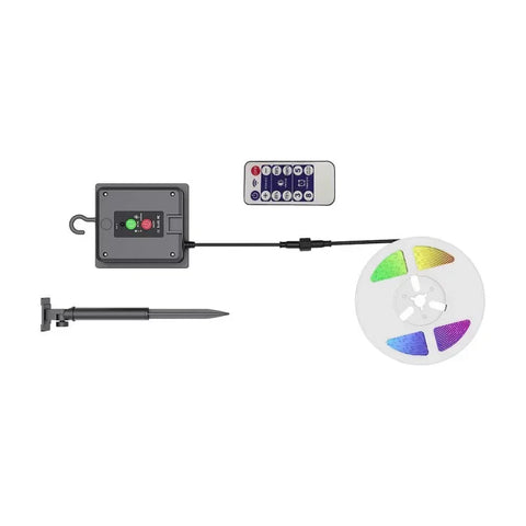 Kit Banda LED cu panou solar si telecomanda IP67 1.2W RGB