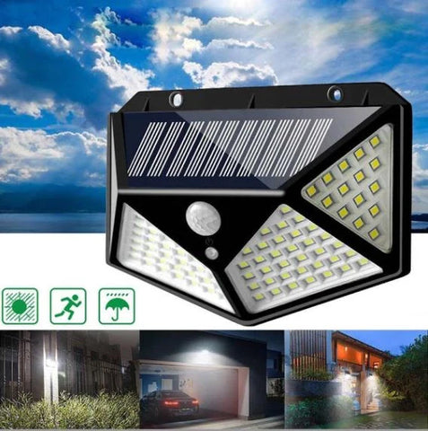 SET 2 X Lampa Solara cu LED, 30W, 128 COB + SET 3 x Lampa Solara 100 LED