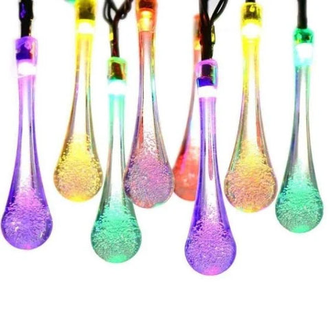 Pachet 2 x Instalatie solara cu 100 globulete LED Waterdrop, 10 M, multicolor