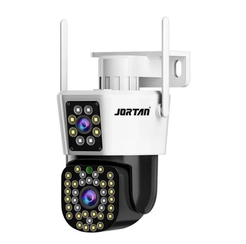 Set 2 x Camera de Supraveghere Duală Jortan 8293, 6MP, WiFi sau Cablu, Ip66 , 44 Led Vedere Nocturna