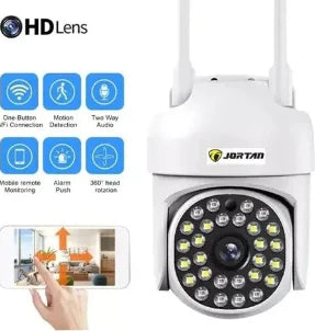 Cameră de Supraveghere Jortan 8161QJ, 28 LED-uri, WiFi, HD, Viziune Nocturnă cu Infraroșu și Protecție IP66, Transmisie Live pe Telefon