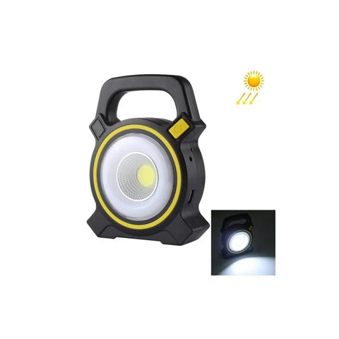 1+1 CADOU Lanterna 2in1 COB Camping LED 10W, Incarcare Solara, USB Power Bank, Negru