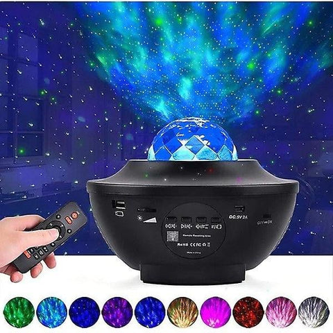 Proiector Star Galaxy, Lampa LED, Boxa Bluetooth incorporata, Negru