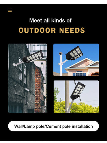 Lampa Solară Dublă Jortan Exterior 800W cu LED-uri de Ultimă Generație, + CADOU SURPRIZA